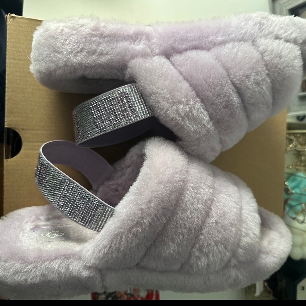 Limited Purple Rhinestone Fluff Yeah UGG
